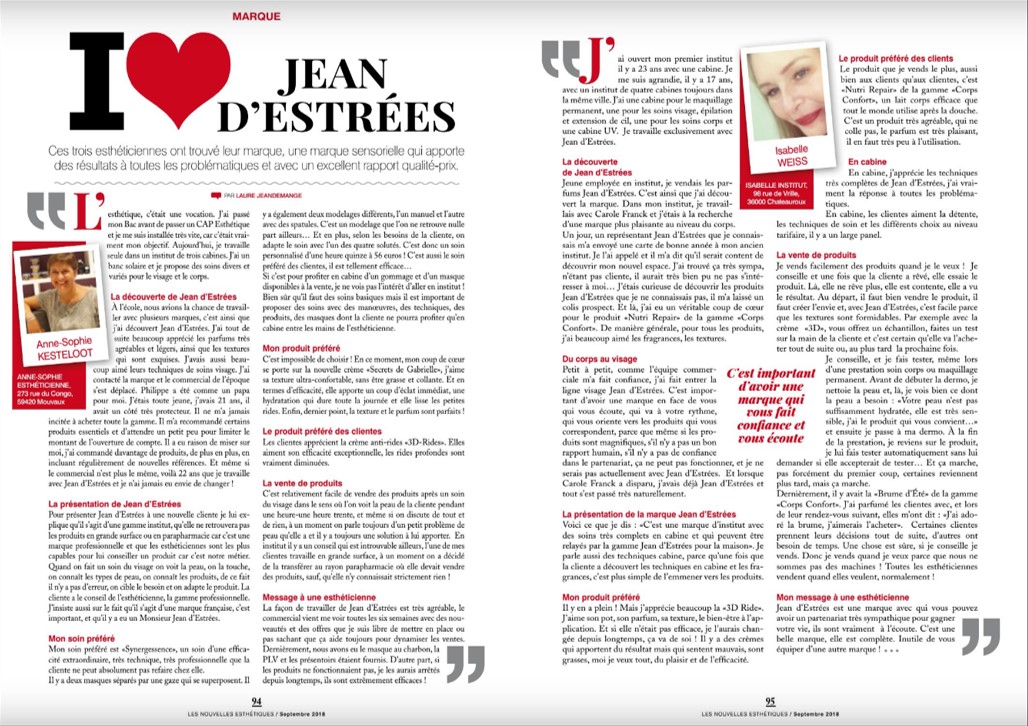 Article I love Jean d'Estrées Nouvelles Esthétiques Partie 1